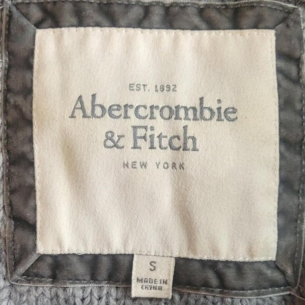 Ambercrombie & Fitch Gray V Neck cowl Sweater Size Small - Picture 3 of 8